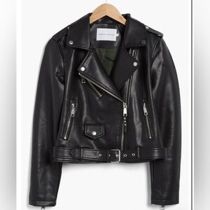 New!!  Rebecca Minkoff Faux Leather Moto Jacket